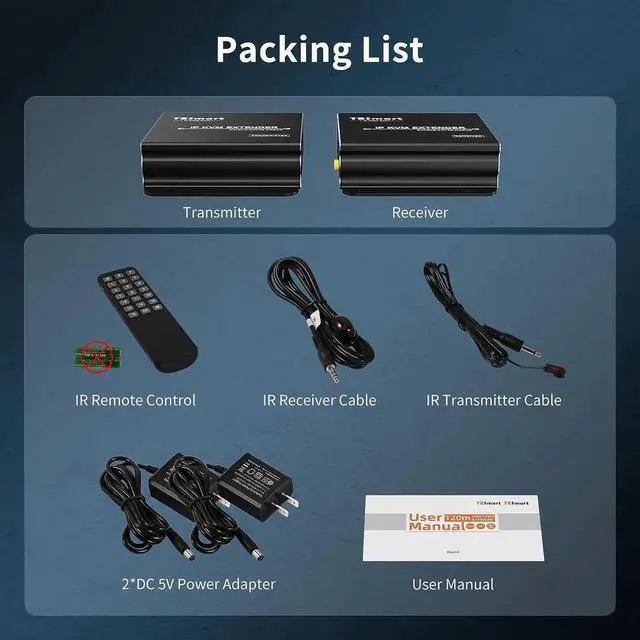 Alt view image 5 of 7 - HDMI KVM Extender 1080P 60Hz Over Single Cat5e/6 Cable Up to 120m/393ft, Point/Multipoint to Point/Multipoint, Remote Control via Mouse & Keyboard, IR Pass Through (Transmitter and Receiver)