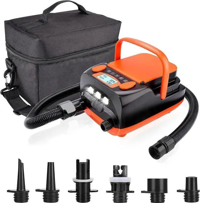 Main image of Electric Air Pump Digital 16PSI 12V Rechargeable SUP Electric Air Pump Compressor, Quick Air Inflator/Deflator, Portable Electric High Pressure Air Pump for Air Mattresses, Inflatable Boats