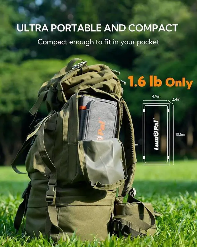 Alt view image 4 of 7 - 30W Foldable Solar Panel Portable Solar Charger with PD USB-C 30W USB-A 18W max Output, Backpacking Solar Panel for Camping, Ultra Compact Solar Panels for Hiking, Trip, Outdoor Activities