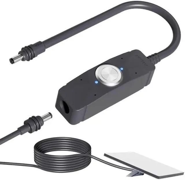 Main image of Power Switch for Starlink Mini/Gen 3 Cable, 16m IP67 Waterproof with Magnetic Base Outdoor Switch, 16AWG 1FT Extension Cable & Power Adapter with One-Touch Metal Button & Dual LEDs for RV Camping