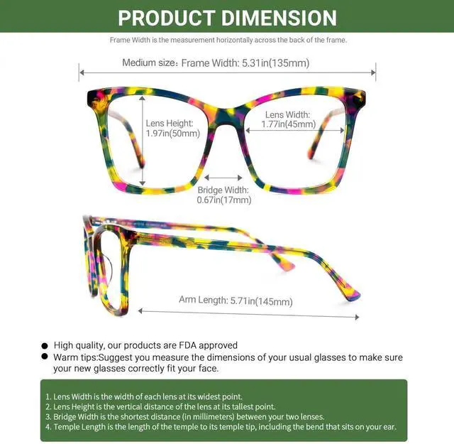 Alt view image 4 of 5 - VOOGLAM Square Blue Light Glasses for Women Anti Eyestrain Dry Eyes Computer Phone TV Eyewear Lightweight Multicolor Kiersten GJGA123393-01