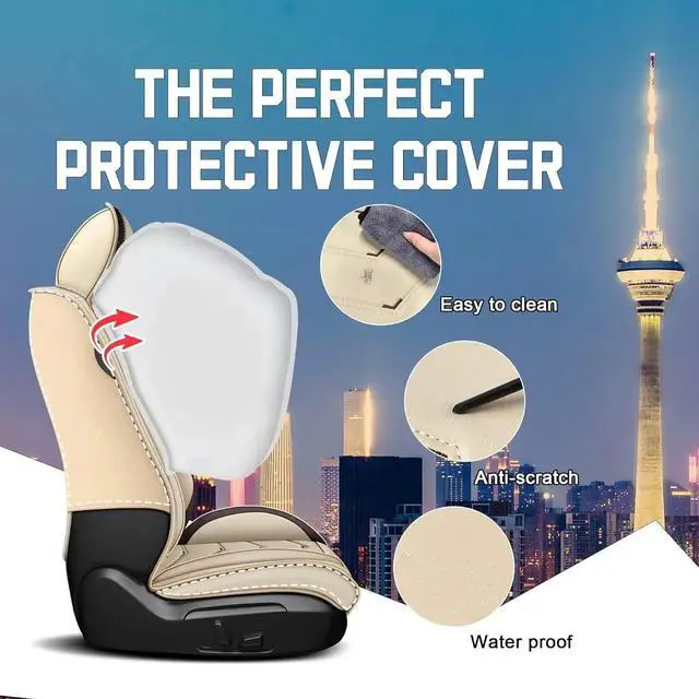 Alt view image 3 of 7 - Car Seat Covers for Jeep Compass 2007-2025, Stylish Sport Seat Cover, Premium Nappa Leather Car Seat Cover. Automobile Seat Covers Sets.(Luxury 2 Seats/Beige)