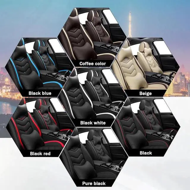 Alt view image 4 of 7 - Car Seat Covers for Jeep Compass 2007-2025, Stylish Sport Seat Cover, Premium Nappa Leather Car Seat Cover. Automobile Seat Covers Sets.(Luxury 2 Seats/Beige)