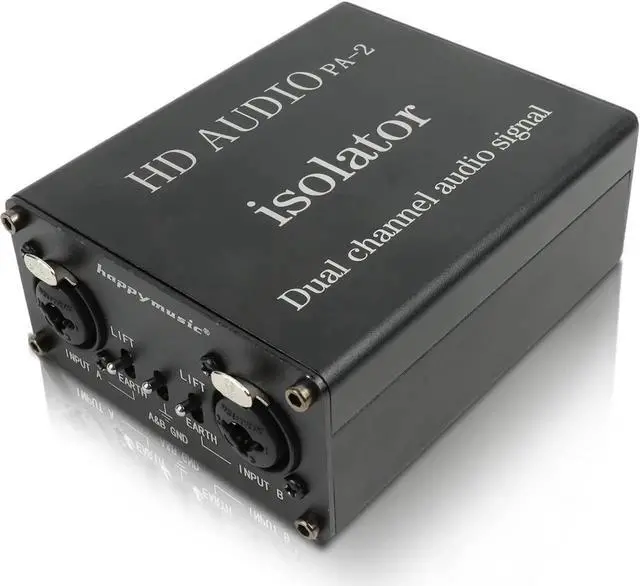 Main image of Professional Hum Eliminator XLR 1/4 inch, Dual Channel Ground Loop Isolator for Sound SystemEliminate The Noise generated by The pahse Difference Between Digital Signal and Analog Single