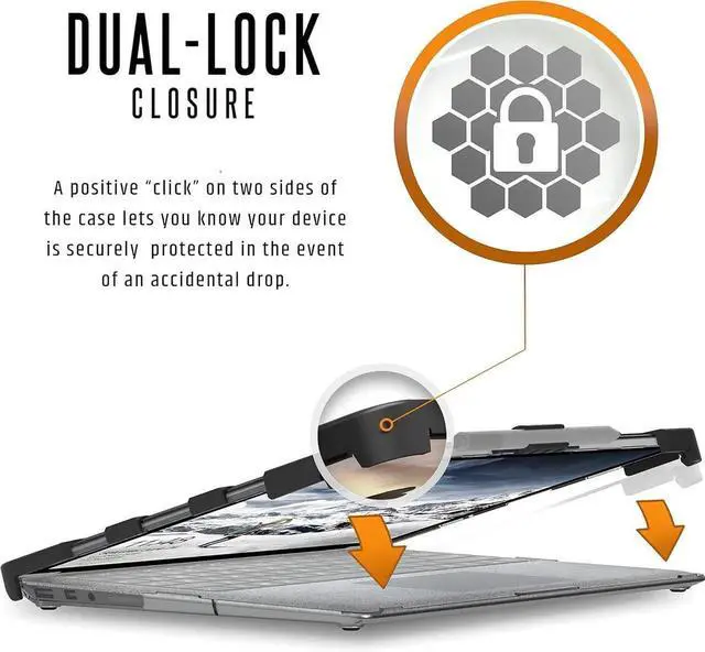 Alt view image 4 of 7 - UAG Dgned for Surface Laptop 5/4/3 Case 13.5" Plasma - Translucent Rugged Military Drop Tested Feather-Light Slim Laptop Protective Cover, Ice