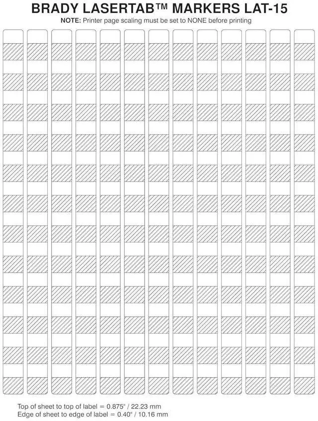 Alt view image 2 of 2 - LAT-15-361-1 0.5" Width x 0.75" Height, B-361B Self-Laminating Polyester, Matte Finish White/Translucent Laser Printable Label (Pack of 1000)