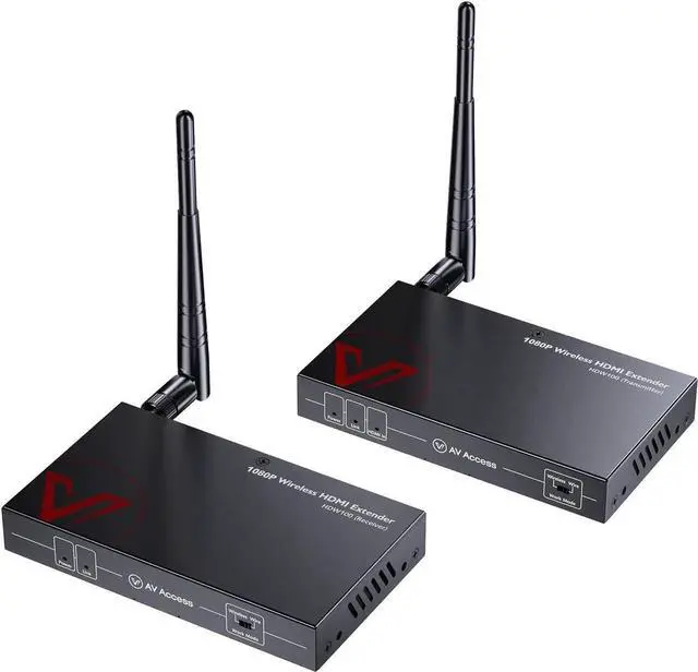 Main image of AV Access Wireless HDMI Transmitter and Receiver with HDMI Loop Out, 200m/656ft Wireless AV Extender Kit, 1080P@60Hz, Wired Mode Option, IR Control, Low Latency, Ideal for Home Theater & Projector