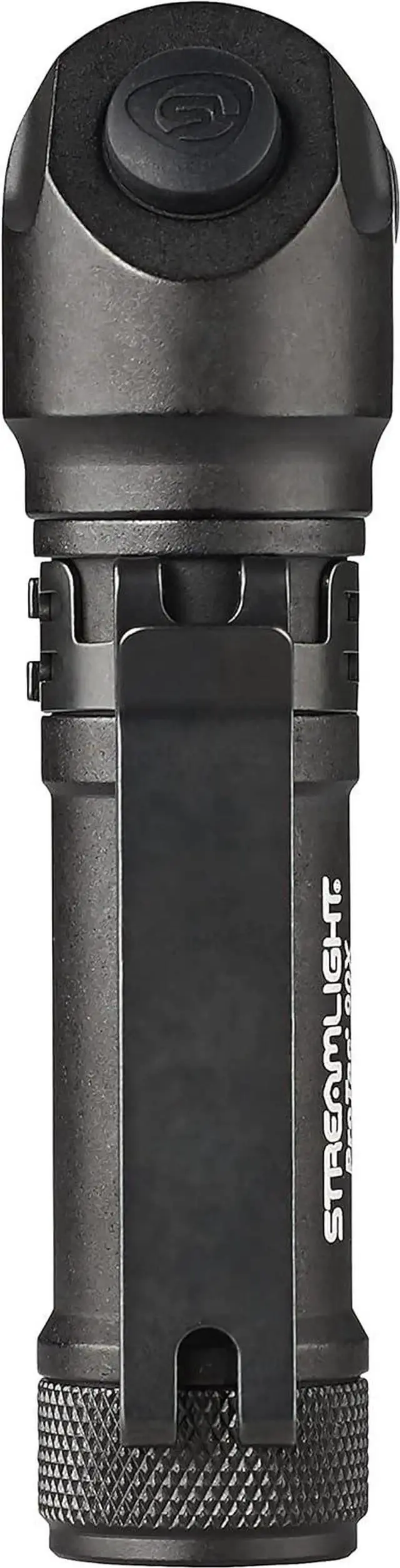 Alt view image 3 of 7 - ProTac 90X Right Angle Multi-Fuel Tactical Flashlight with Two CR123A Lithium Batteries and Holster, Black -
