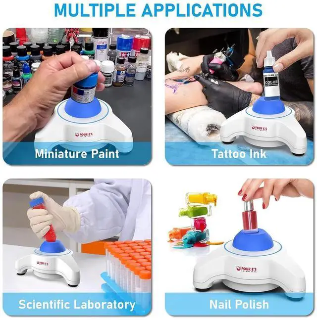 Alt view image 6 of 6 - Mini Vortex Mixer - Lab Vortex Shaker, 5600rpm, Touch Function Portable Paint Mixer for Acrylic Miniature Hobby Model Paints Nail Polish