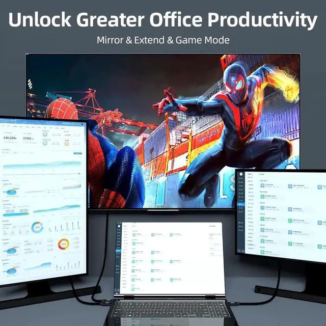 Alt view image 3 of 4 - Kirzi Ultra Long USB C Cable 15 FT, USB-C to C Cable, USB 3.1 Gen 2x2, Supports 4K@60Hz Video Output, 100W PD Fast Charging, 10Gbps Data Transfer, for Smartphone, Laptop, Tablet, TV, Monitor and More