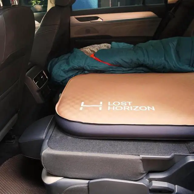 Alt view image 6 of 7 - Air & Foam Camping Mattress, Self-Inflating Sleeping Pad, 3" Thick, with Pump Sack, Slim Single