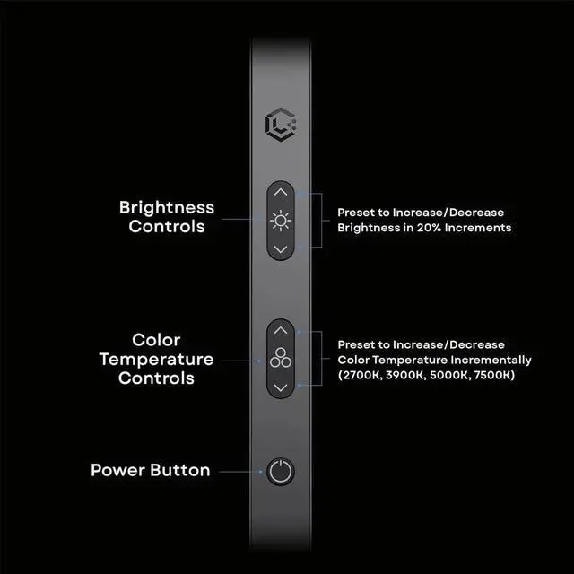 Alt view image 4 of 7 - Edge Light 2.0 LED Black Desk Lamp | Dimmable Home Office Desk Light with USB Charging Port & Strong Swing Arm | Adjustable Color Temperature and Brightness | Circle Webcam Light