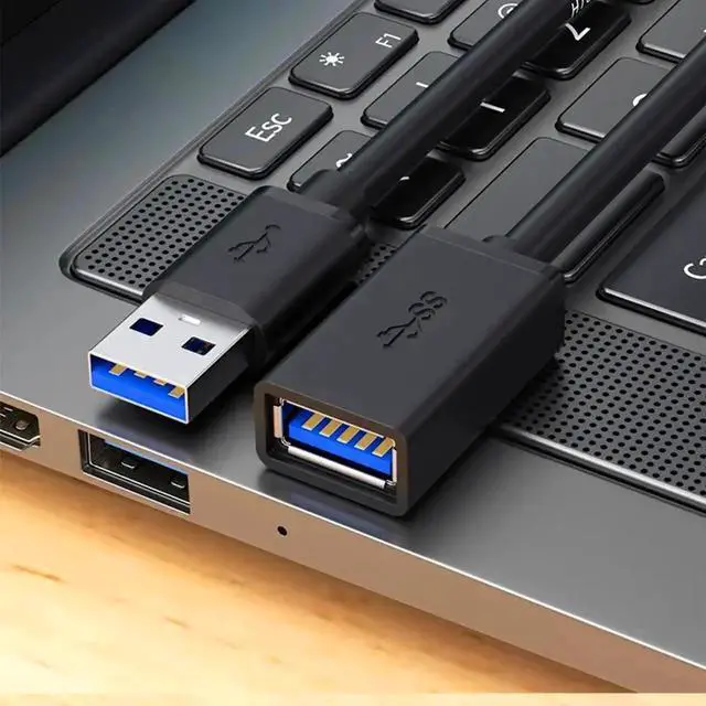 Alt view image 4 of 5 - 5 Pack of ALINNA 10FT Black USB 3.0 Extension Cable Type A Male to Female Extension Cord for USB Keyboard Mouse Flash Drive Hard Drive Printer