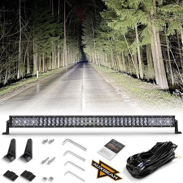 Main image of 42 Inch 240W LED Light Bar, 5D Lens Off Road Double Row Spot Flood Combo Lights, 24000 Lumens Driving Fog Work Light with Wiring Harness for SUV, ATV, UTV, Jeep, Truck, Pickup