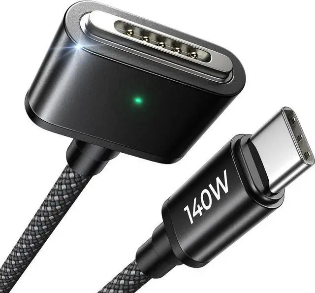 Main image of LISEN USB-C to Magnetic 3 Cable (3.3FT/Black) for M4 MacBook Air Pro Charger, 140W Magnetic Safe 3 Cable for MacBook Air (15''/13'' M4 2025, M3 2024, M2 2023, M2 2022), Pro (16"/14" 2024/2023/2021)