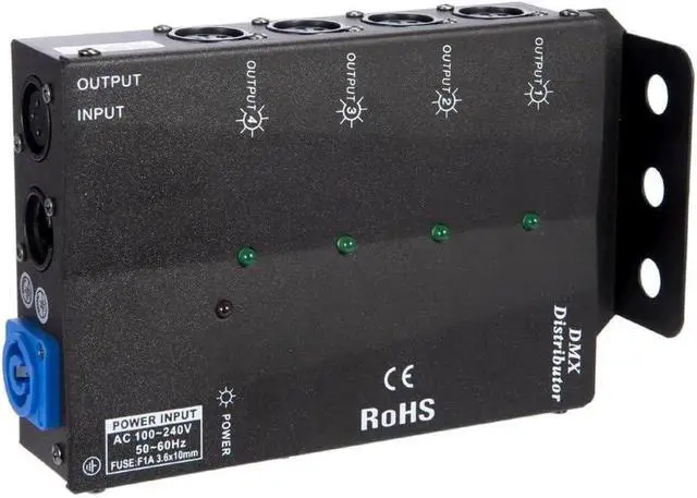 Main image of 4-Way Isolated DMX Splitter Amplier Distributor with 3-Pin Outputs