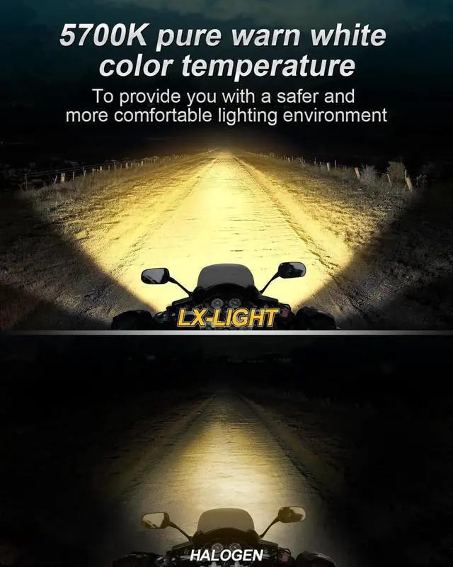 Alt view image 5 of 7 - DOT Approved 1000% Bright 120W 7'' Motorcycles LED Headlight with Amber Lens DRL Compatible with Road King Road Glide Street Glide Electra Glide Ultra Limited Heritage Softail Fat Boy Yamaha