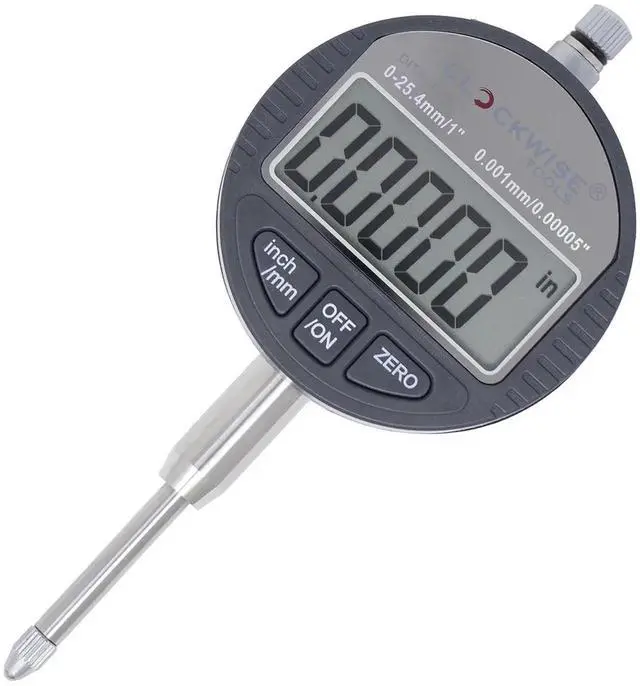 Main image of Digital Indicator, DITR-0105 0-1 Inch/25.4mm, 0.00005 Inch/0.001mm Resolution, Inch/Metric Conversion, Auto Off -