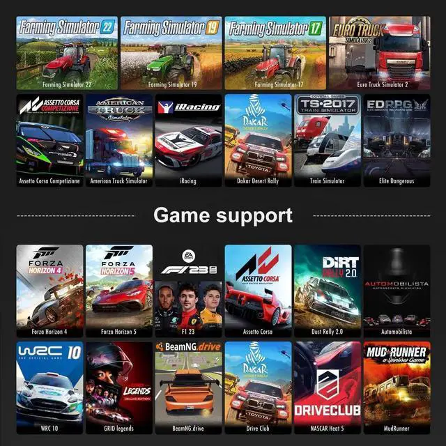 Alt view image 6 of 6 - Farm Simulation Controller - CB1 Sim Racing Button Box for Sim Wheel and Racing Wheel, with Adjustable Clamp and Spinner Knob, APP, for American Truck and Farm Simulation Gaming for PC Only