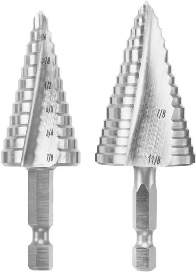 Alt view image 6 of 7 - IMSDC002 2 pc. High-Speed Steel Iact Tough Turbo Step Drill Bit Set
