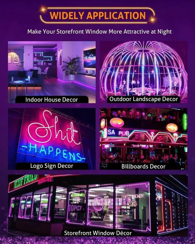 Alt view image 3 of 7 - 50FT LED Light Modules for Business Window Light Commercial Storefront Lights 100PCS LED Module for Signs 0.92W 3 LED 5050 SMD RGB Adhesive Waterproof Strip Lights for Store Advertising Décor