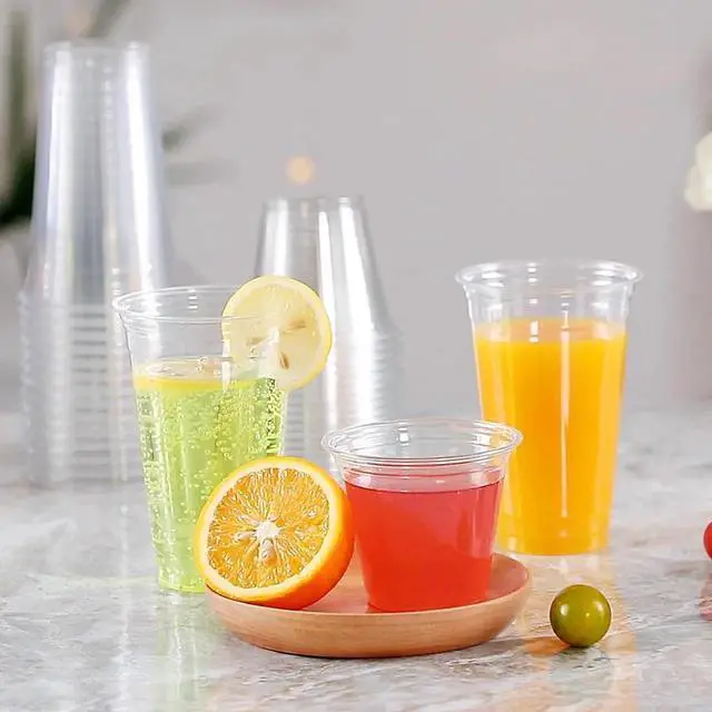Alt view image 4 of 6 - 1000 Pack 16 oz Clear Plastic Cups, Disposable Cups Wine Cocktail Punch, Sturdy & Food Safe Plastic Cup for Party & Wedding