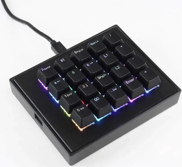 Alt view image 2 of 7 - Falcon-20 Programmae Macropad Mechanical Keyboard, Backlit Multicolor LED, Cherry MX RGB Switch (Cherry MX RGB ue)