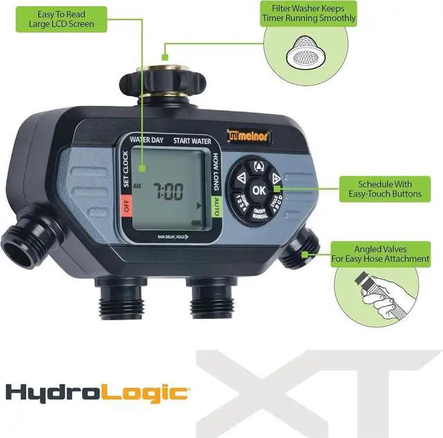 Alt view image 2 of 6 - 65141AMZ 4 Zone Digital Water Timer, Grey, Black Grey Or Silver -