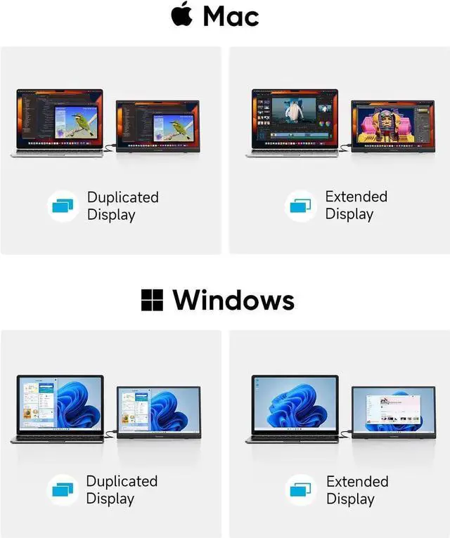 Alt view image 2 of 7 - Portable Monitor, 15.6" FHD 1080P Travel Portable Monitor for Laptop, Ultra-Slim External Screen with Kickstand, Screen Extender for Laptop PC Mac Phone PS4/5 Xbox Switch