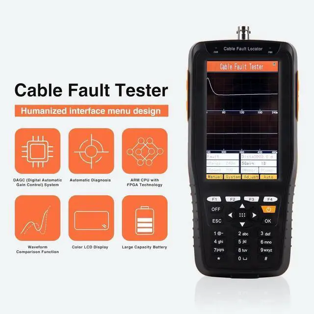 Alt view image 4 of 6 - TL280 Cable Fault Tester TDR Cable Fault Locator Coaxial Cable Communication Cable Wire Fault Locater Tester 1km