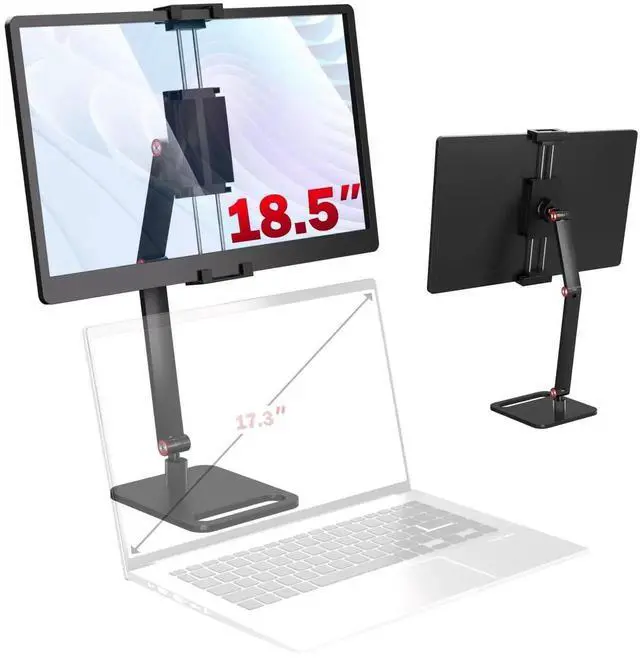 Main image of Hnfrwd Portable Monitor Stand Holder for 6-18.5 Inch,Universal Desktop Version Expandable Display Base Adjustable Portable Monitor Desktop Clamp,Long Stand,Tablet Stand ,Compatible with Larger Sizes
