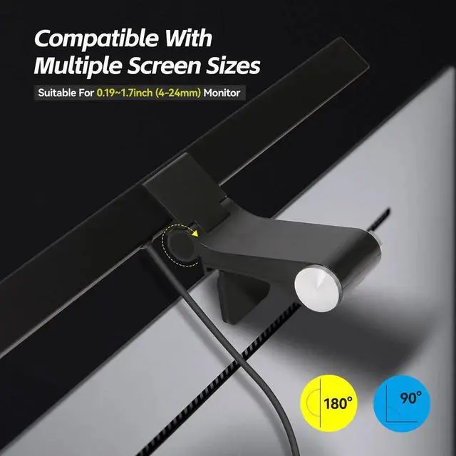 Alt view image 5 of 5 - Led Desk Lamp for Office Home Computer Monitor Light Bar USB Powered Monitor Lamp Adjustable Color Temperature Brightness Laptop LED Screen Light Bar USB Led Light for College Game Reading Accessories