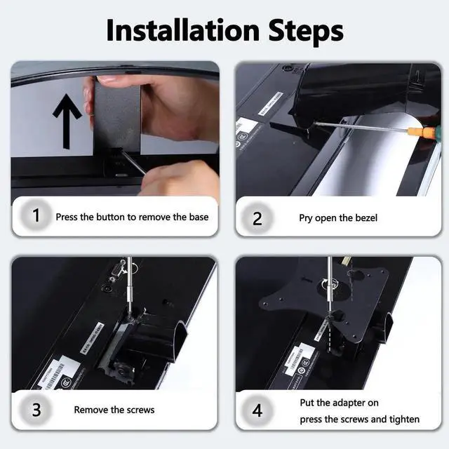 Alt view image 4 of 5 - 24MP59HT-P VESA Mount Adapter Compatible with LG Monitor(Fits 24MP58VQ,24MP58VQ-P,24MP59G,24MP59G-P,24MP58VQ-PB,24MP59G-PA,24MP59HT,24MP60VQ,24MP60VQ-P,24MP60VQ-PF) 75x75 to 100x100 Wall Mount