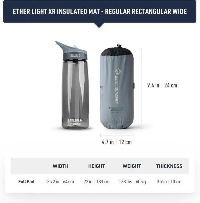 Alt view image 3 of 7 - Ether Light XR Insulated Sleeping Pad, Rectangular - Regular (72 x 25 x 4 inches)