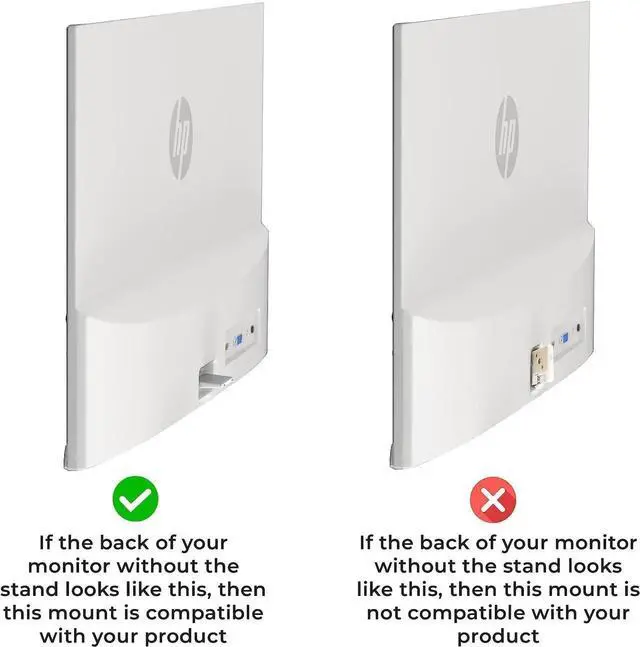 Alt view image 5 of 5 - HumanCentric VESA Mount Adapter for HP Monitors 22er, 22es, 22f, 23er, 23es, 23f, 24ea, 24ec, 24er, 24es, 24f, 24fw, 25er, 25es, 25f, 27er, 27ea, 27es, 27f, 27fw, 27ec, Does not fit M-Series Models