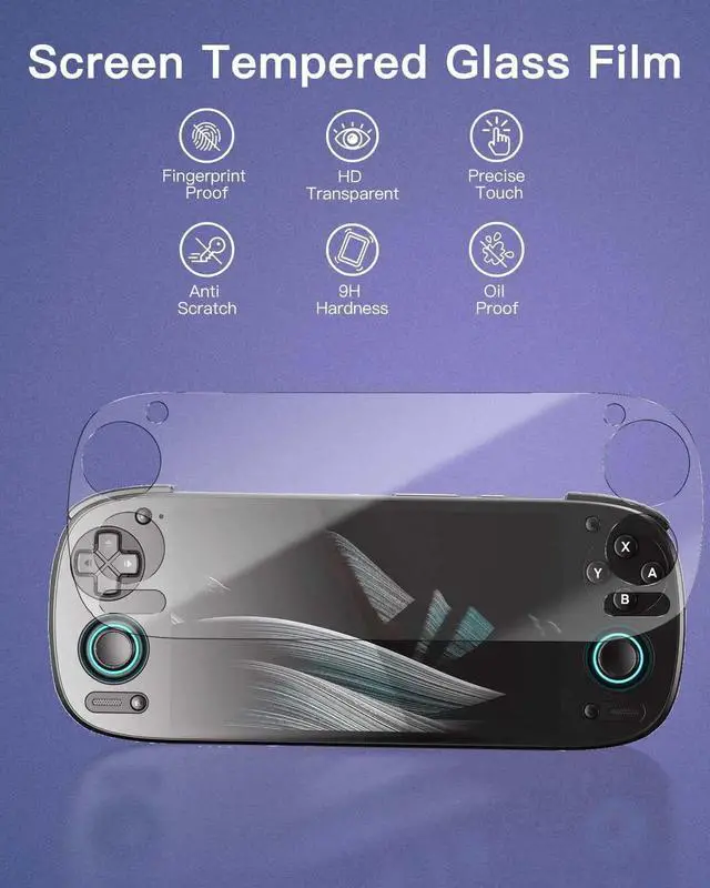 Alt view image 3 of 5 - YAJOJO 2 pack Screen Protector for Retroid Pocket 5 Handheld Game Console, 9H Hardness Tempered Glass for Retroid Pocket 5,Anti-Scratch, Bubble Free, HD Clarity