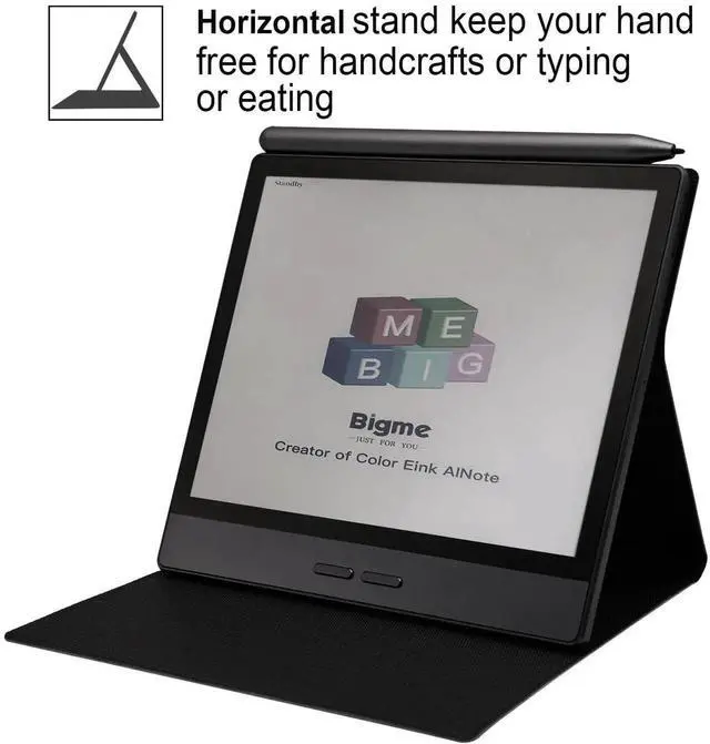 Alt view image 4 of 5 - GOVTVA Magnetic Stand Case for Bigme B7 Color (2025 Released) Ultra-Thin Lightweight Leather Cover with Magnetic Pen Buckle, Auto Sleep/Wake (Vintage Brown)