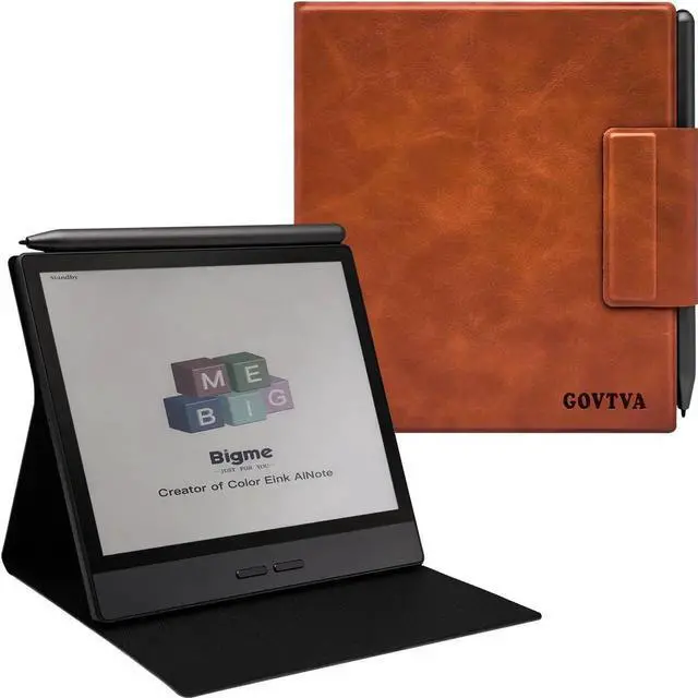Main image of GOVTVA Magnetic Stand Case for Bigme B7 Color (2025 Released) Ultra-Thin Lightweight Leather Cover with Magnetic Pen Buckle, Auto Sleep/Wake (Vintage Brown)