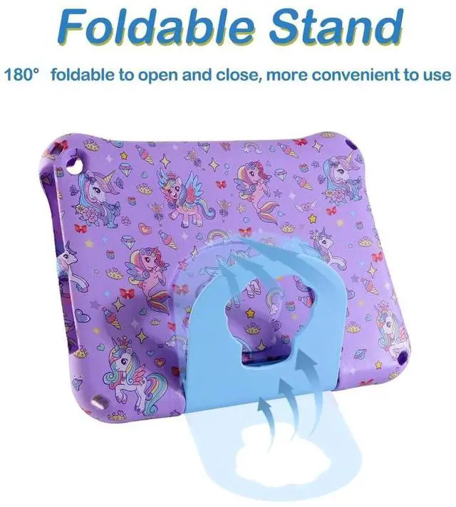 Alt view image 4 of 5 - Topevoeon Unicorn Kindle Fire HD 8 Tablet Case for Kids Girls Light EVA Kids Friendly Fire HD8 Plus 2024 2022 12th 10th Gen Kid-Proof Case with Handle Kickstand Shockproof Full Cover for for Kid Girl