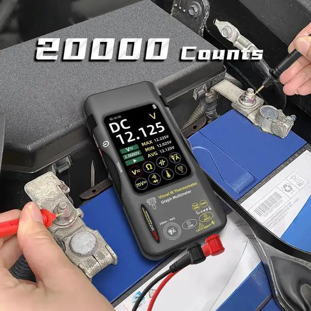 Alt view image 6 of 7 - Thermal Imaging Camera Multimeter with Macro Lens, 320x320 IR Resolution with 15 Thermal Palettes, 20000 Counts with 3.98" Touch LCD, Measures Cap, AC Clamp, Temp Diode for Electrical Electronic