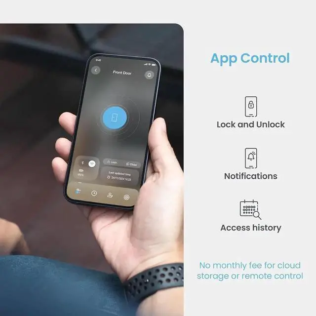 Alt view image 3 of 7 - PIN Genie Pro Zeno Series Smart Lock, Keyless Entry Door Lock with Apple Home Key, Built-in Wi-Fi Keypad Deadbolt Locks for Front Door, App Remote Control, IP65 Weatherproof, Easy Installation