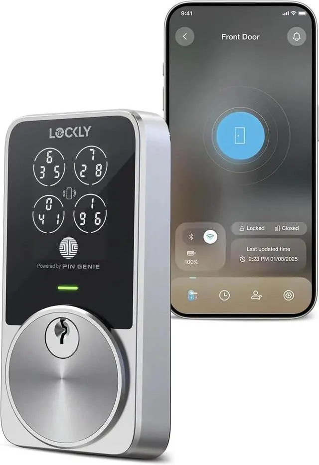 Main image of PIN Genie Pro Zeno Series Smart Lock, Keyless Entry Door Lock with Apple Home Key, Built-in Wi-Fi Keypad Deadbolt Locks for Front Door, App Remote Control, IP65 Weatherproof, Easy Installation