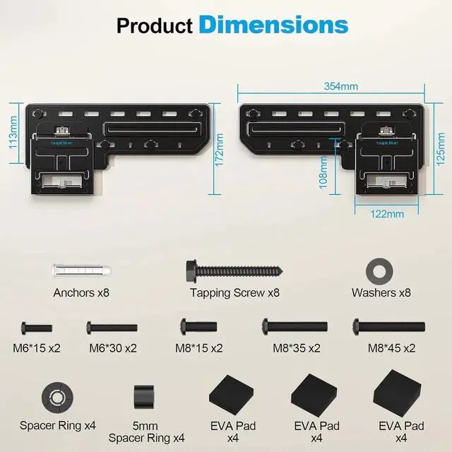 Alt view image 2 of 7 - Ultra Slim TV Wall Mount for 42 to 100 inch Flat & Frame TVs, Only 0.31 Low Profile Flat to Wall TV Mount, Micro Gap Wall Mount tv Bracket, Hold up to 176 lbs, Blends in Any Interior
