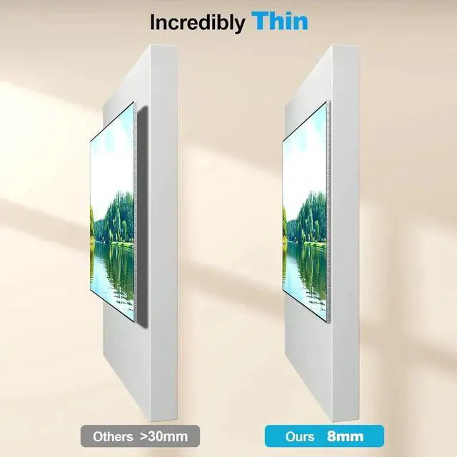 Alt view image 3 of 7 - Ultra Slim TV Wall Mount for 42 to 100 inch Flat & Frame TVs, Only 0.31 Low Profile Flat to Wall TV Mount, Micro Gap Wall Mount tv Bracket, Hold up to 176 lbs, Blends in Any Interior