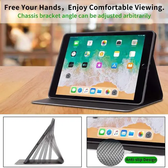 Alt view image 3 of 5 - CGFGHHUY Case for All-New Kindle Fire 7 Tablet (9th/7th/5th Generation, 2019/2017/2015 Release),Lightweight Protective PU Leather Smart Stand Cover with Auto Wake Sleep - Rose Floral Flower