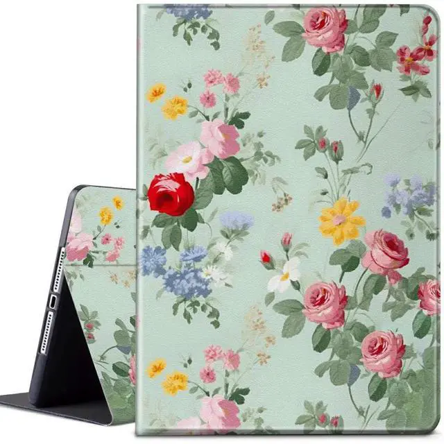 Main image of CGFGHHUY Case for All-New Kindle Fire 7 Tablet (9th/7th/5th Generation, 2019/2017/2015 Release),Lightweight Protective PU Leather Smart Stand Cover with Auto Wake Sleep - Rose Floral Flower