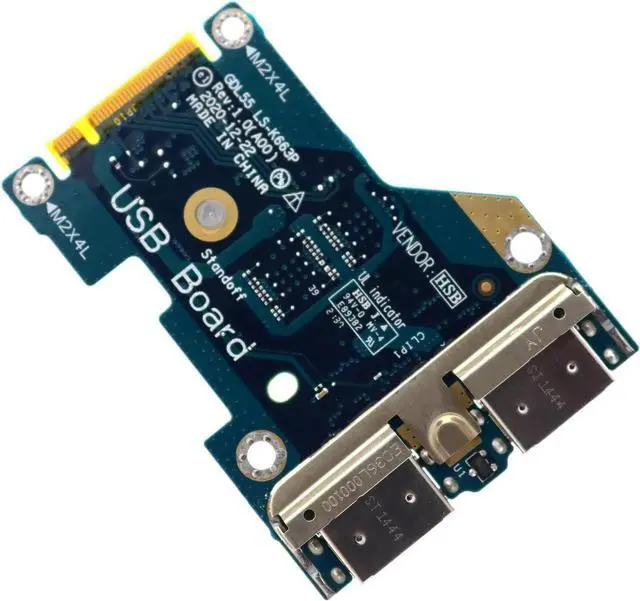 Alt view image 2 of 5 - Deal4GO USB Board USB 3.2 Port Daughterboard TR4T5 0TR4T5 LS-K663P Replacement for Dell G15 5510 5511 Gaming Laptop