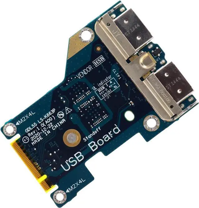 Alt view image 4 of 5 - Deal4GO USB Board USB 3.2 Port Daughterboard TR4T5 0TR4T5 LS-K663P Replacement for Dell G15 5510 5511 Gaming Laptop