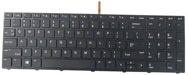 Main image of Replacement Laptop Keyboard for HP Probook 430 G5, 450 G5, 455 G5, 470 G5 Backlit Keyboard with Black Frame L01027-001