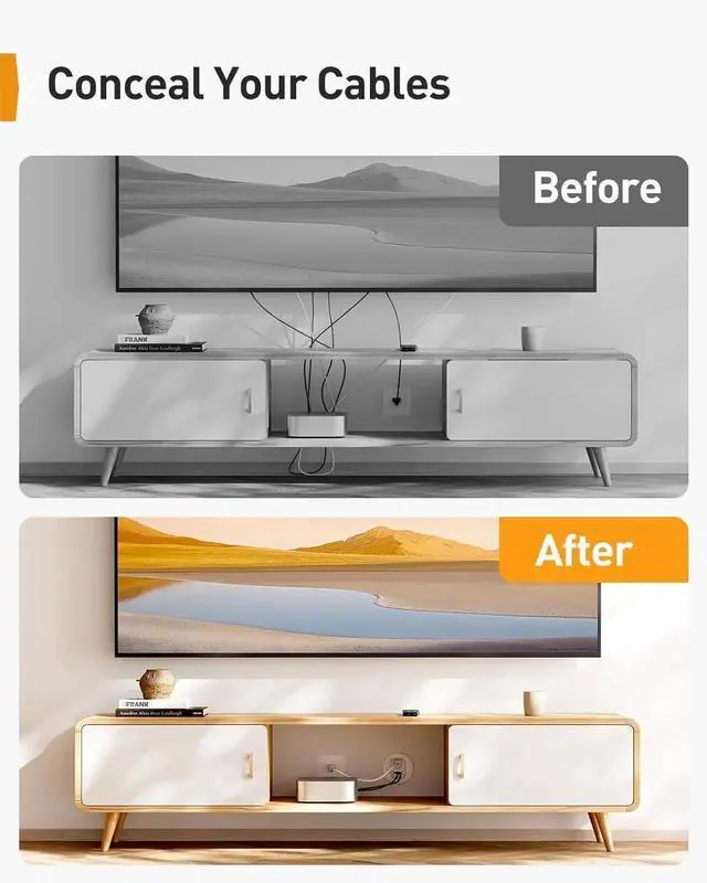 Alt view image 6 of 7 - in-Wall Cable Management Kit, TV Cord Hider for Wall Mounted TV and Speakers, Power and Low Voltage Wire Management. Includes Drill Template, Dust Bag and Drill Attachment for Easy Install